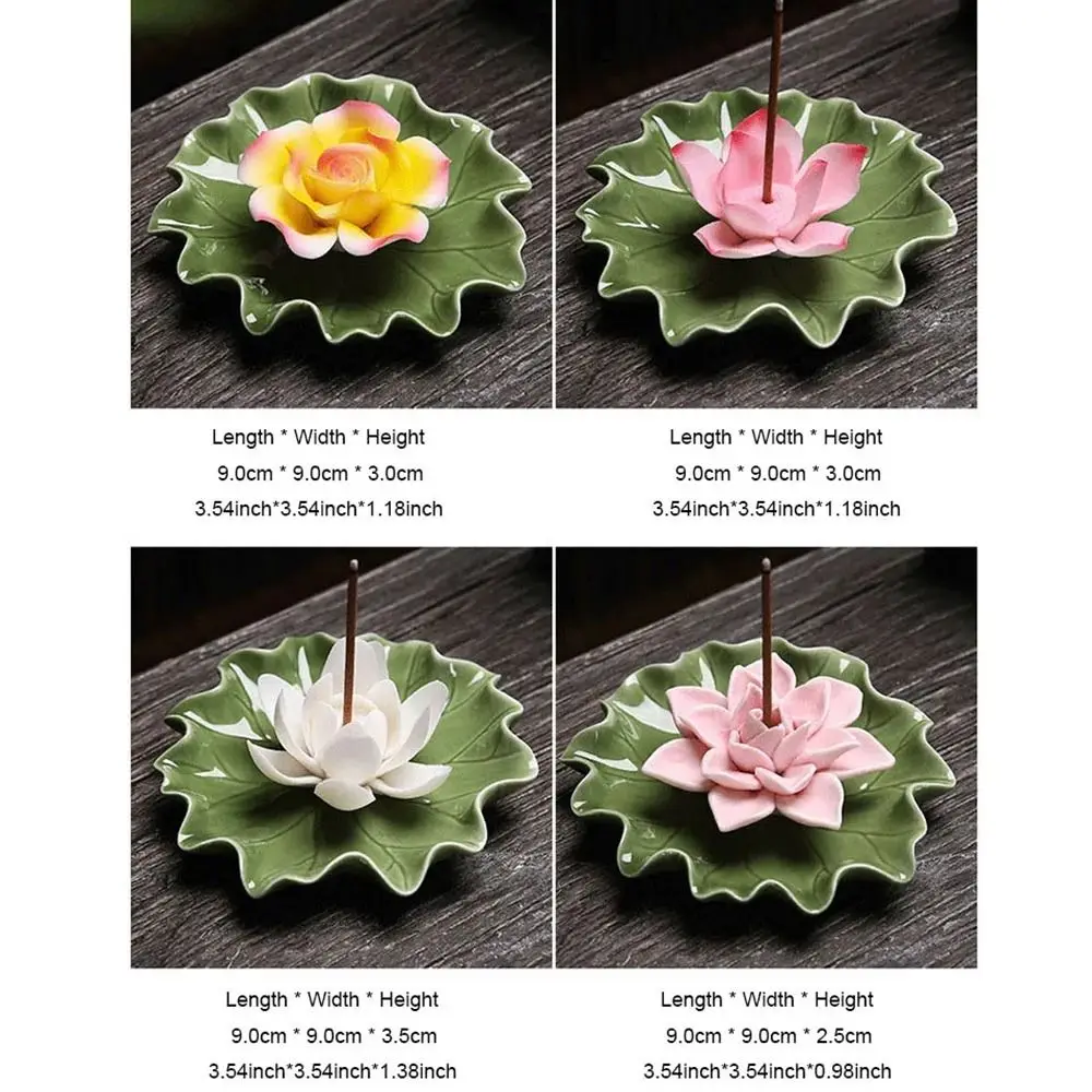 Handicraft Ceramic Incense Insert Holder Heat-resistant Anti-slip Flower Sticks Incense Tray Flower Statue Non-sticky