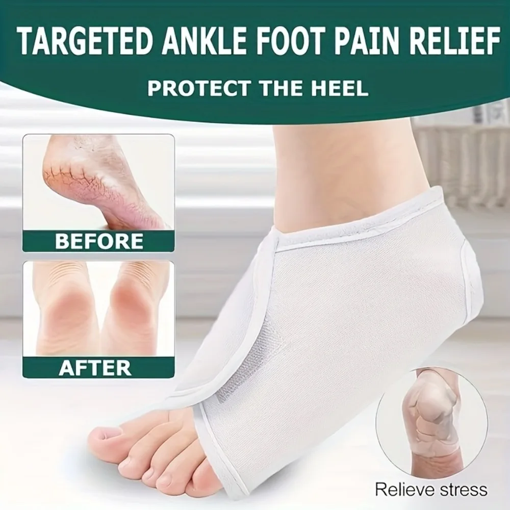 2 pçs óleo de rícino envoltório perna envoltórios versão atualizada elasticidade ajustável lavável reutilizável flanela protetores de pé à prova de vazamento