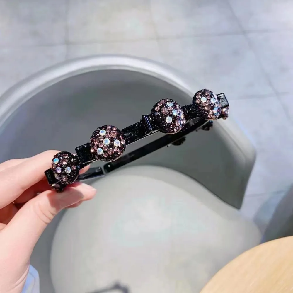 

Rhinestones Crystal Headband Double-layer Hair Accessories Sparkle Beaded Hairband Hair Clips Hair Hoop Headwear For Women Girls