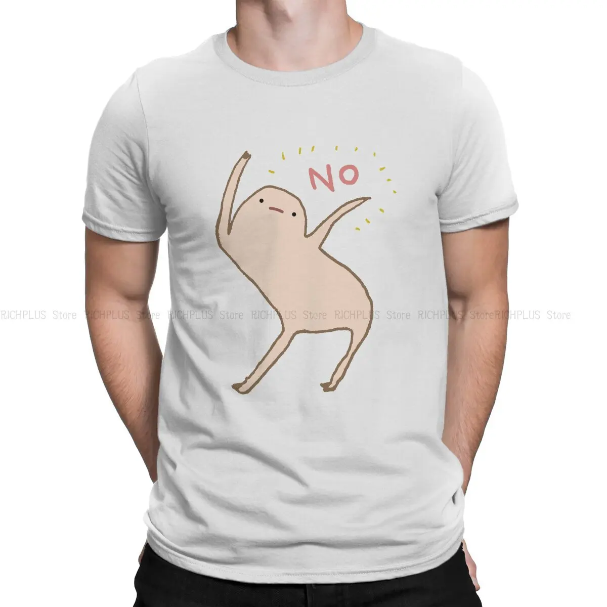 Honest Blob Says No TShirt For Men Meme Clothing Style Polyester T Shirt Homme