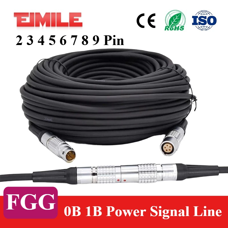 Compatible REMO FGG 0B 1B 2 3 4 5 6 7 8 9 Pin Male Plug Metal Connector Cable for Camera and Equipment Power Supply Signal Line
