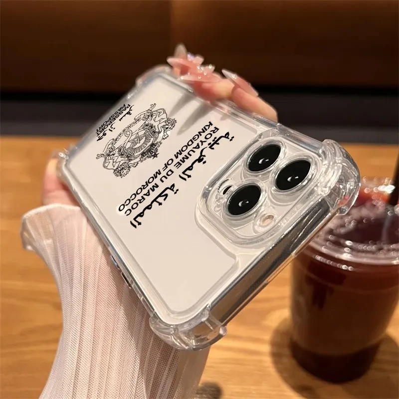 المغرب العلم جواز السفر معطف جراب هاتف واضح آيفون 17 16 14 15 11 12 13 برو ماكس 16E 15 16 زائد 17 الهواء لينة غطاء مقاوم للصدمات #6