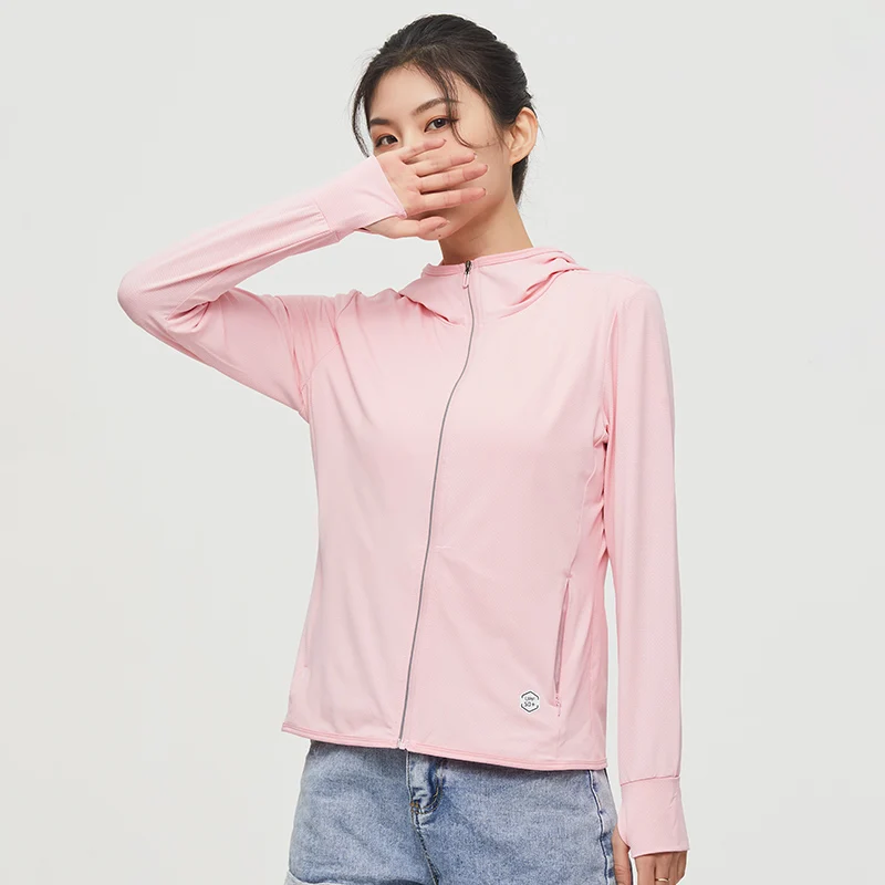 2024 New Summer Sunscreen Clothing Leisure Outdoor Bicycle Sports Hooded Coat Solid Color Breathable Camping windbreaker