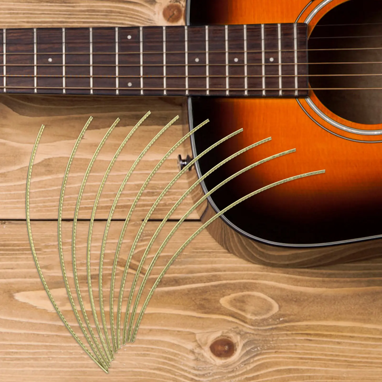 

10pcs Fret Wires Brass Material Durable For Acoustic Electric Guitar Replacement Fretboard Accessories Luthier Tools Guitar