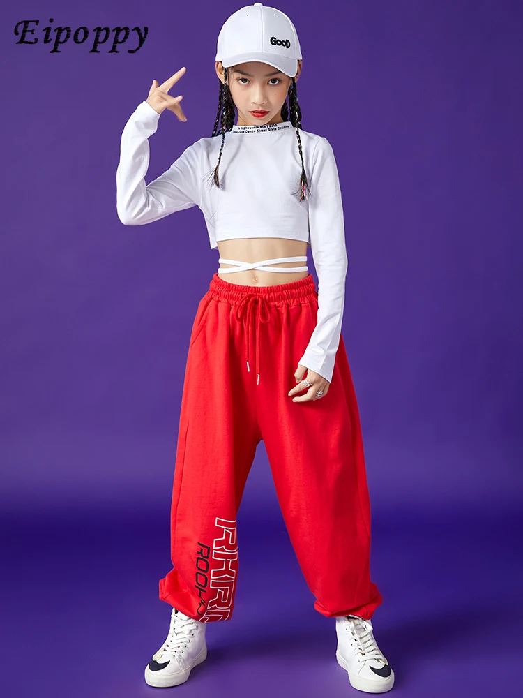 أزياء أداء رقص الجاز للبنات ، بدلة هيب هوب للأطفال