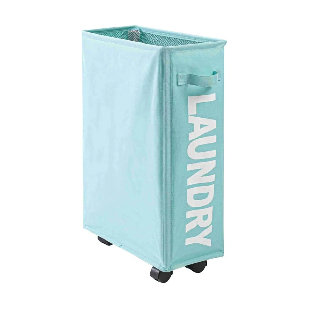 

1PC 22 Rolling Slim Laundry BasketWithStandFoldable Waterproof Sorter AndOrganizerOn Wheels Tall Thin DirtyLaundryHamper Basket