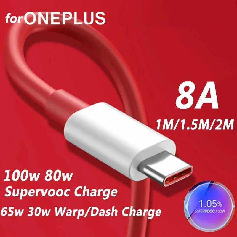 Cable de datos USB tipo C a C, Cargador rápido para Oneplus 80W SUPERVOOC 2,0 Oneplus 8T 11 11R 10R Nord N30 2T 10 PRO Ace 2 2V