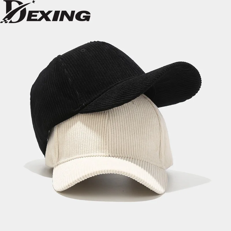 Autumn Corduroy Plain Baseball Cap for Men Women Daily Casual Outdoor Cricket Cap  Unisex Snapback   Casquette