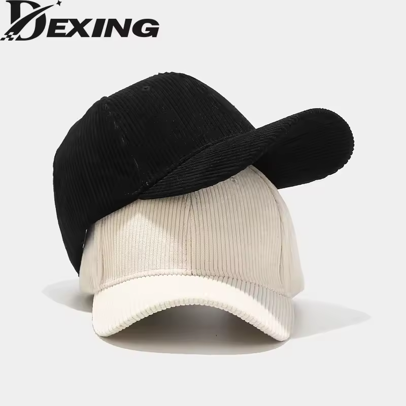 Autumn Corduroy Plain Baseball Cap for Men Women Daily Casual Outdoor Cricket Cap Unisex Snapback Casquette