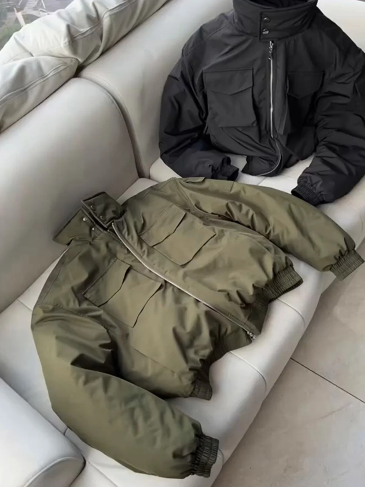 

Thiened Camouflage een Jaet Men's Autumn Winter Sle American Cool Hard Man Clothing Cleanfit Pilot Jaet Cotton Coat