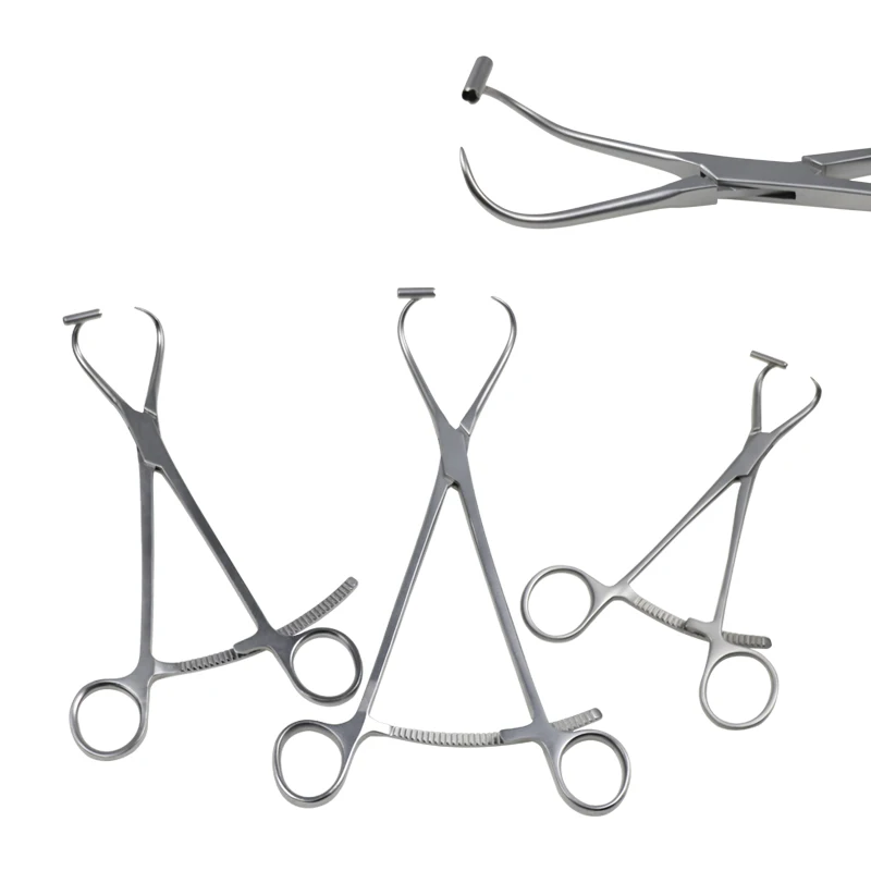 Three Type Pointed Reduction Forceps with Guide Hole Stainless Steel Kirschner Wire Needle Guider Drill Orthopedic Instrument