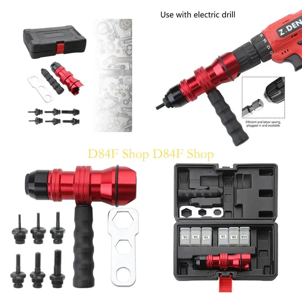 

D84F Riveter Electric Rivet Electric M3-M10 Rivet Nut Tool Adapter Insert Riveting