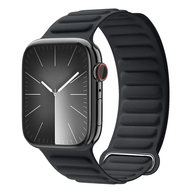 애플 워치 밴드용 마그네틱 루프, 미세 직조 팔찌, iWatch 시리즈 9 8 6 5 4 7 SE 울트라 2 스트랩, 44mm, 40mm, 49mm, 45mm, 41mm, 38mm
