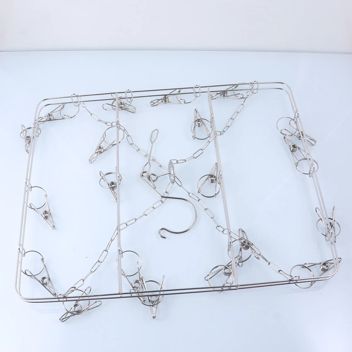 

Windproof Clothes Rack Stainless Steel Space-Saving Laundry Hanger Flat Storage For Socks Underwear Clothes