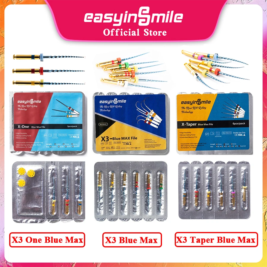 25MM Dental Endodontic NITI Rotary Files X3 ONE/Taper Max Engine Use Files Easyinsmile