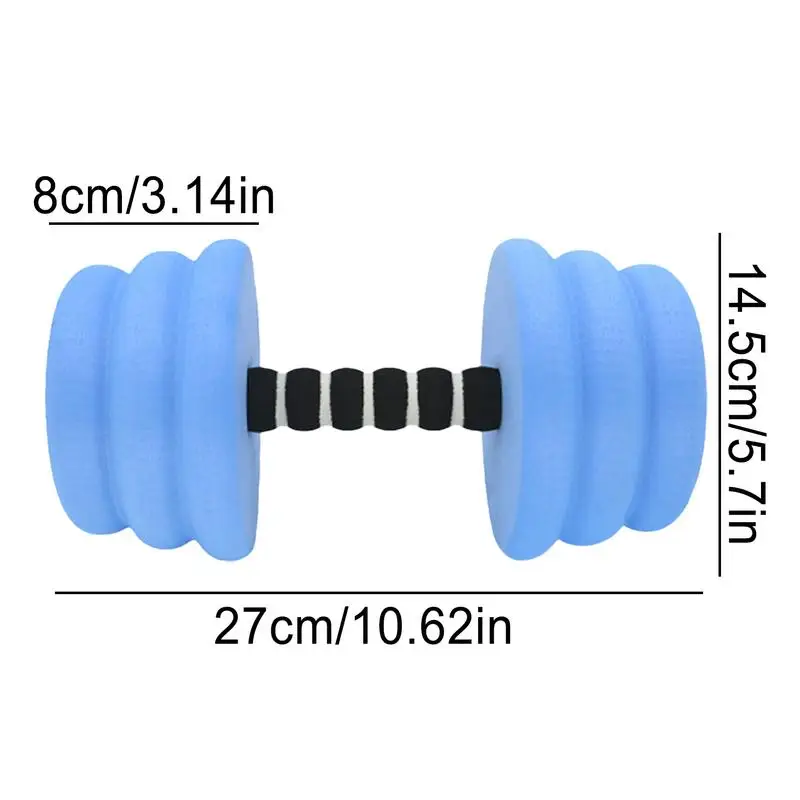 Water Weights For Pool Exercise High-Density EVA Foam Dumbbells Water Barbells Pool Exercise Equipment Soft Padded Quick-Drying