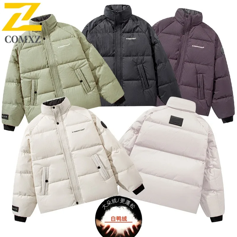 

COMXZ мужской пуховик классический воротник-стойка уличное велосипедное морозостойкое пальто модное утолщенное теплое зимнее пальто в корейском стиле