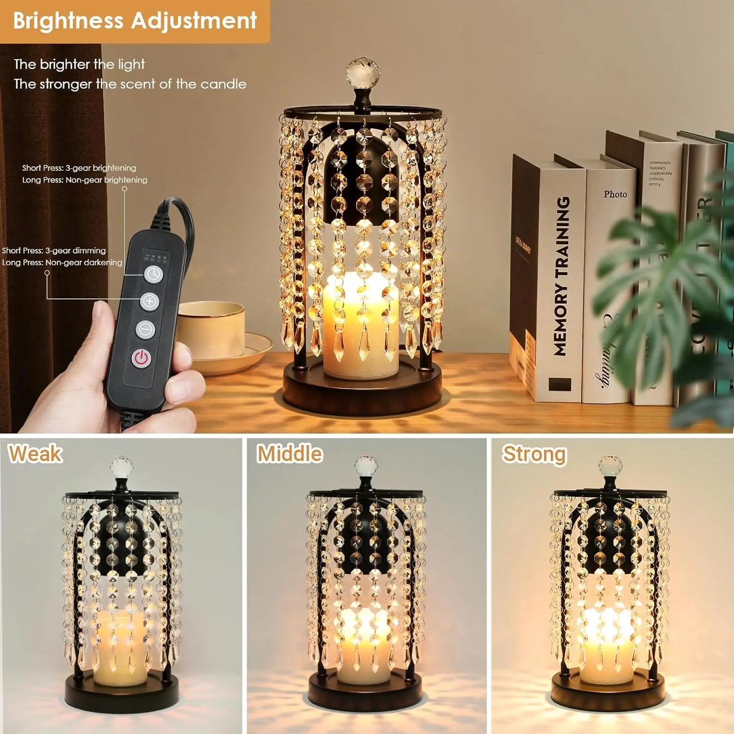 Home Dekoration Schwarz Warme Kerze Lampe Schmelzen Wachs Lampe Kerze Einstellbare Kerze Lampe Schlafzimmer Atmosphäre Schreibtisch Lampe