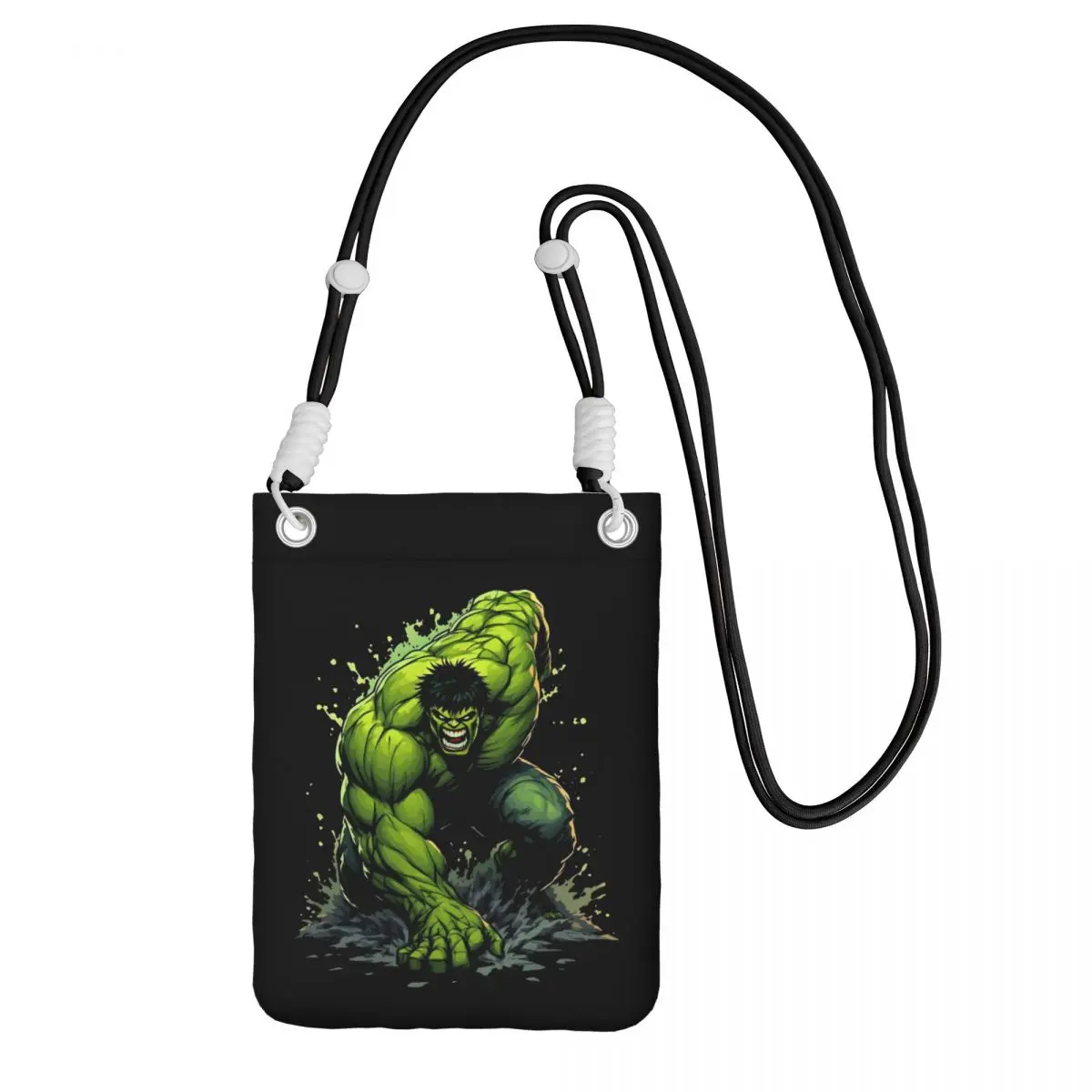 

Custom Fashion Hulk Mobile Phone Bag Women Men Comics Shoulder Crossbody Bag For Travel Adjustable Length