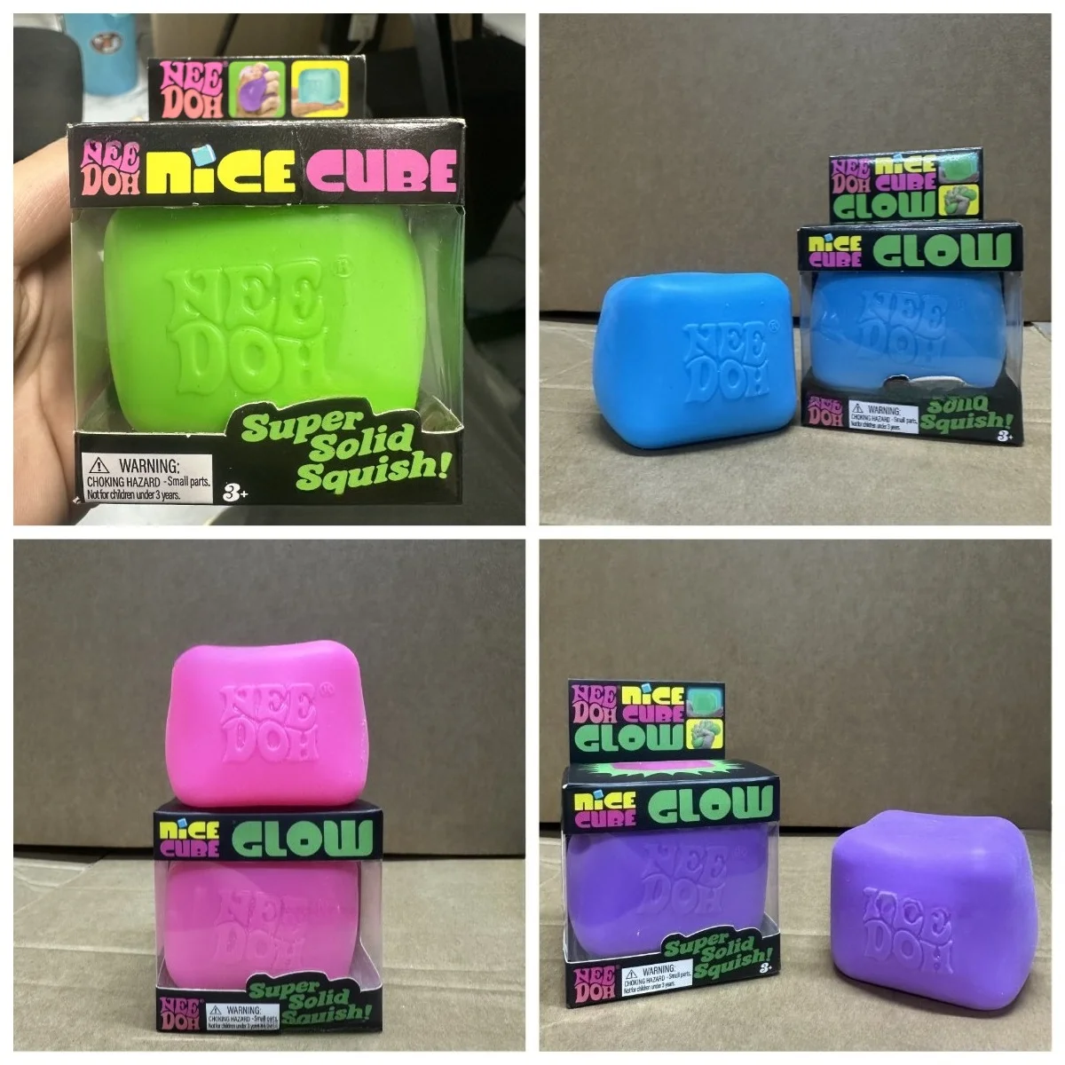 Needoh Maltose Stressabbau Quadratischer Leuchtender Eiswürfel Squishy Langsam Rückfedernder Großer Dekompressionsblock – Detail 3