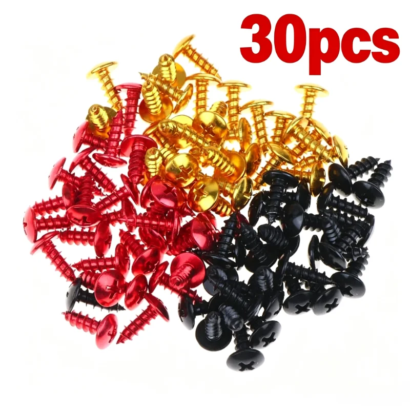 30Pcs M5x14 Self Tapping Screw Aluminum Alloy Colorful Decorative Bolt Universal Motorbike Fairing