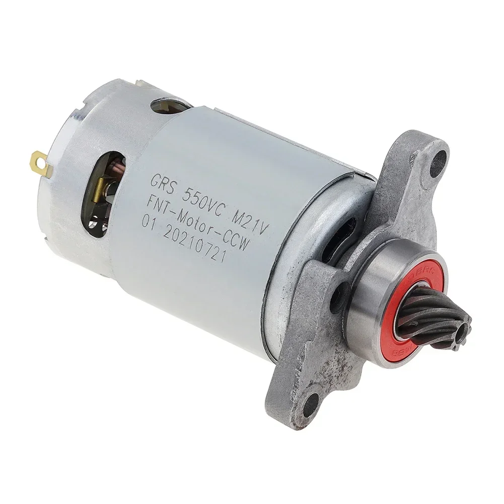 High Power Motor DC Motor Metal Power Tools RS550 With Conical Gear 60-120W 8 Teeth Lithium Workshop Equipment