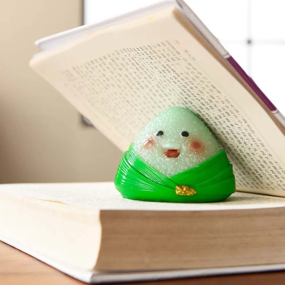The Tea Favors Tea Pet Zongzi Sculpture Green Chinese Style Resin Rice Dumpling Statue High Temperatures Blessing