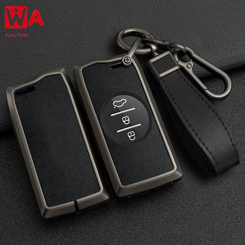 

Zinc Alloy + Leather Car Key Case Full Cover For Chery Tiggo 4 5X 7 Pro 8 Exeed Txl Tx Lx Remote Protector Shell Fob