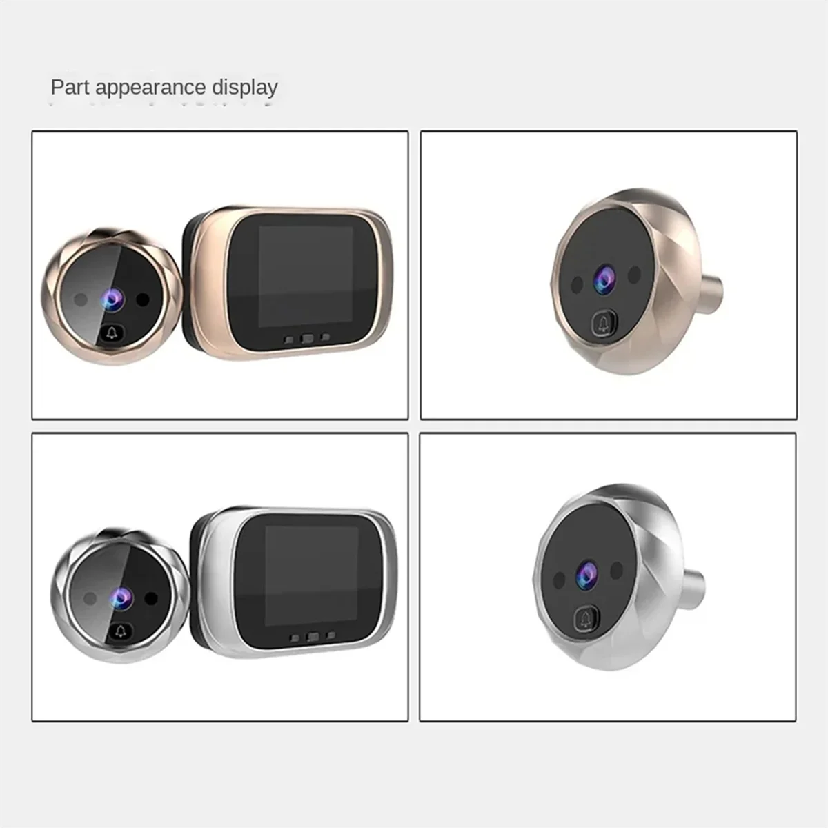 

B24A Digital LCD 2.8Inch Video Doorbell Peephole Viewer Door Eye Monitoring Camera 90 Degree Doorbell Motion Detection Eye A