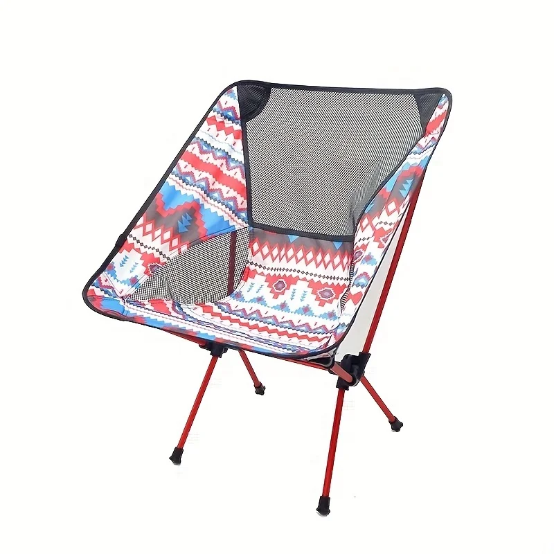 Outdoor Camping Portable Foldable 7075 Aluminum Alloy Fishing Chair, Lightweight Beach Leisure Moon Chair for Outdoor Courtyard