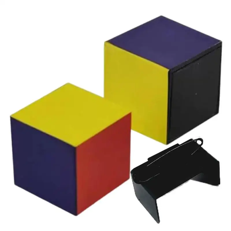 Flattened Cube Singular Clone Cube Vision Magic Tricks Joke Prank Toy Stage Stuffs Magic Show Tools for Adults Beginners