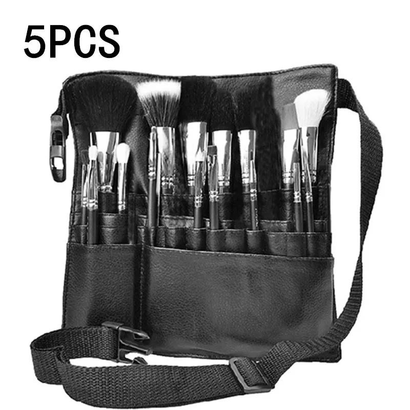 1/2/3/5PCS PU Leather Waist Bag For Hair Clips Hair Comb Makeup Artist Makeup Brush Bag With Belt Large Capacity Pet Scissor Bag