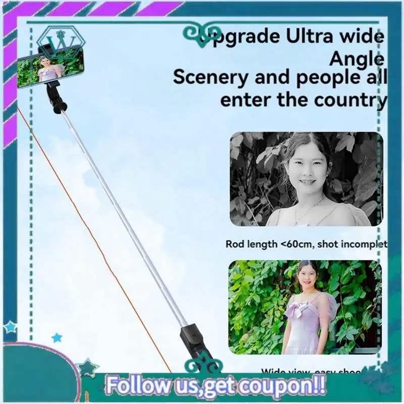 Palo de Selfie portátil mejorado para teléfono móvil, trípode de escritorio integrado, trípode Pan-Tilt multifunción, palo de Selfie Bluetooth