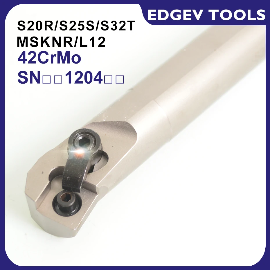 

EDGEV 75 deg Internal Turning Tool Holder S20r S25s S32t Msknr12 Msknl12 42Crmo High Quality Cnc Lathe Cutting tools For Snmg12