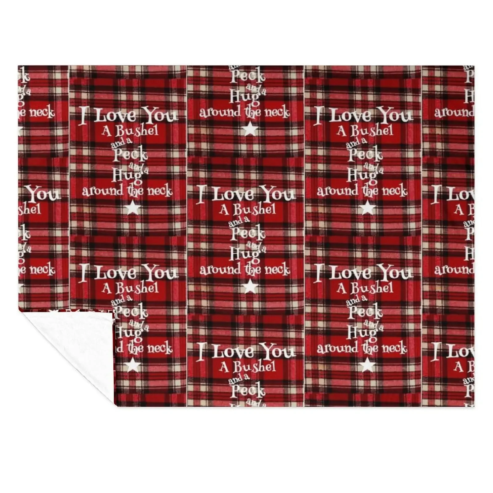 

I love you a bushel and a peck Throw Blanket Luxury Throw Thins Soft Plaid Blankets For Bed Blankets