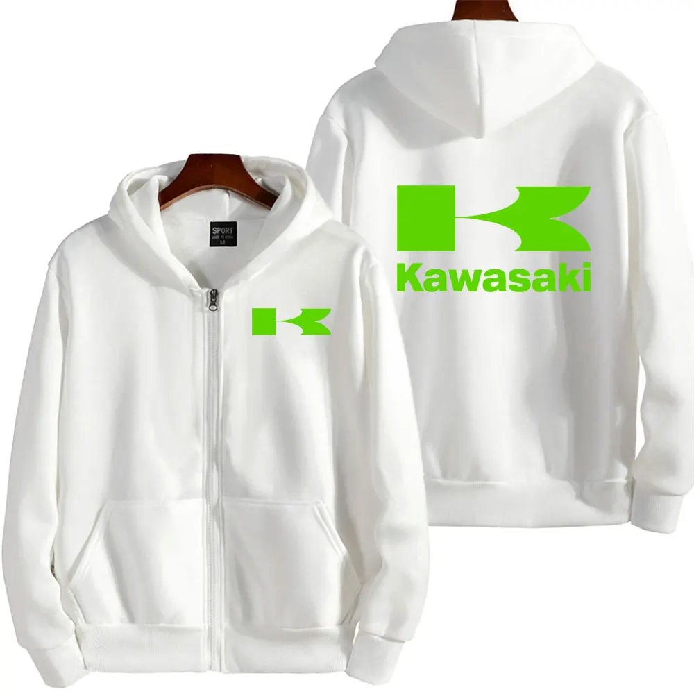 Kawasaki Racing Team Logo Męska bluza z kapturem na zamek Wiosna Jesień Moda Męska bluza oversize 2024 Nowa sportowa kurtka damska Płaszcze