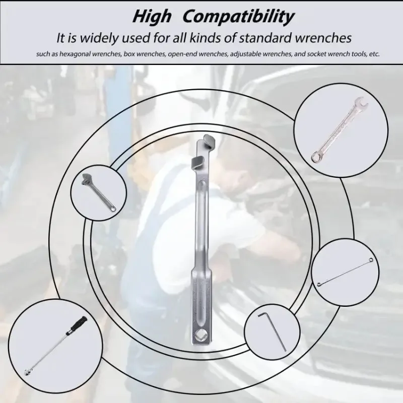 Wrench Extender Adaptor Extension Bar Tool With Small Universal Square Hole Allen And Socket Torque Amplifier for Mechanics