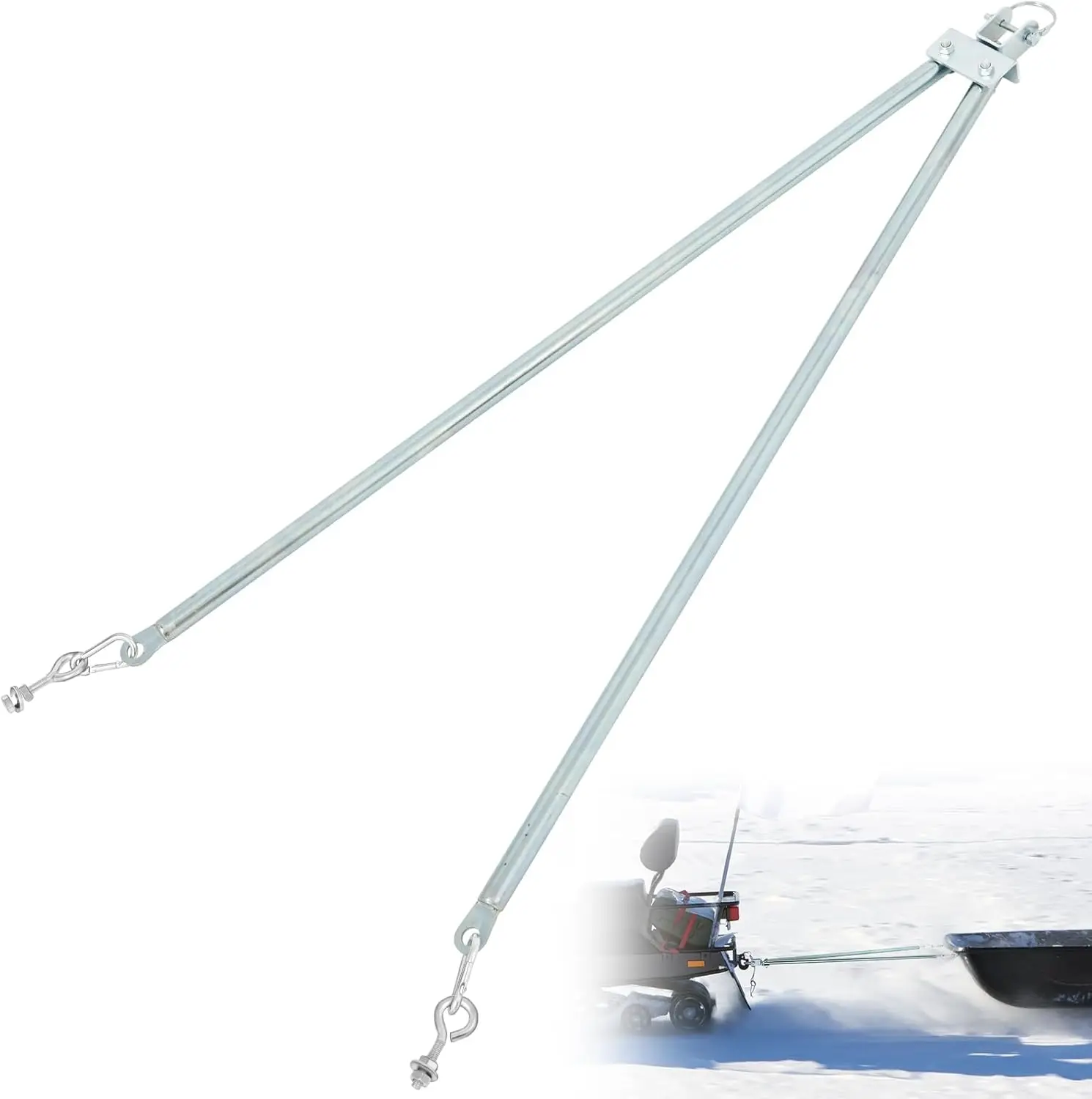 

Сверхмощный буксирный крючок 39 футов для снегоходов и квадроциклов — устойчивый к коррозии портативный фаркоп