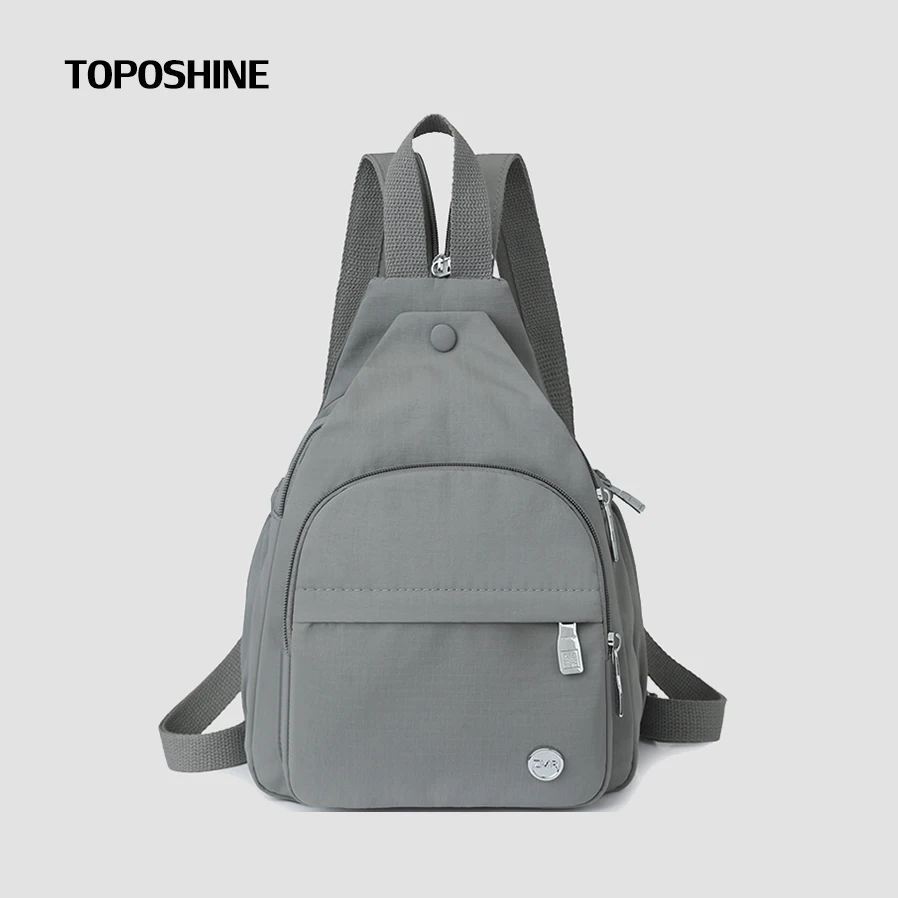 

Toposhine Leisure Small Back Pack for Lady Chest Bag Fashion Backpack Classic Design Commute Bag Waterproof Nylon Woman Rucksack