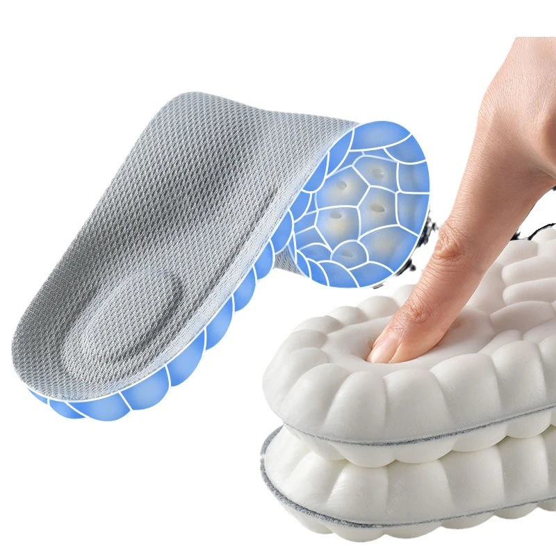 High Elasticity Latex Sport Insoles Soft Shoe Pads Arch Support Orthotic Insoles Breathable Deodorant Shock Absorption Cushion