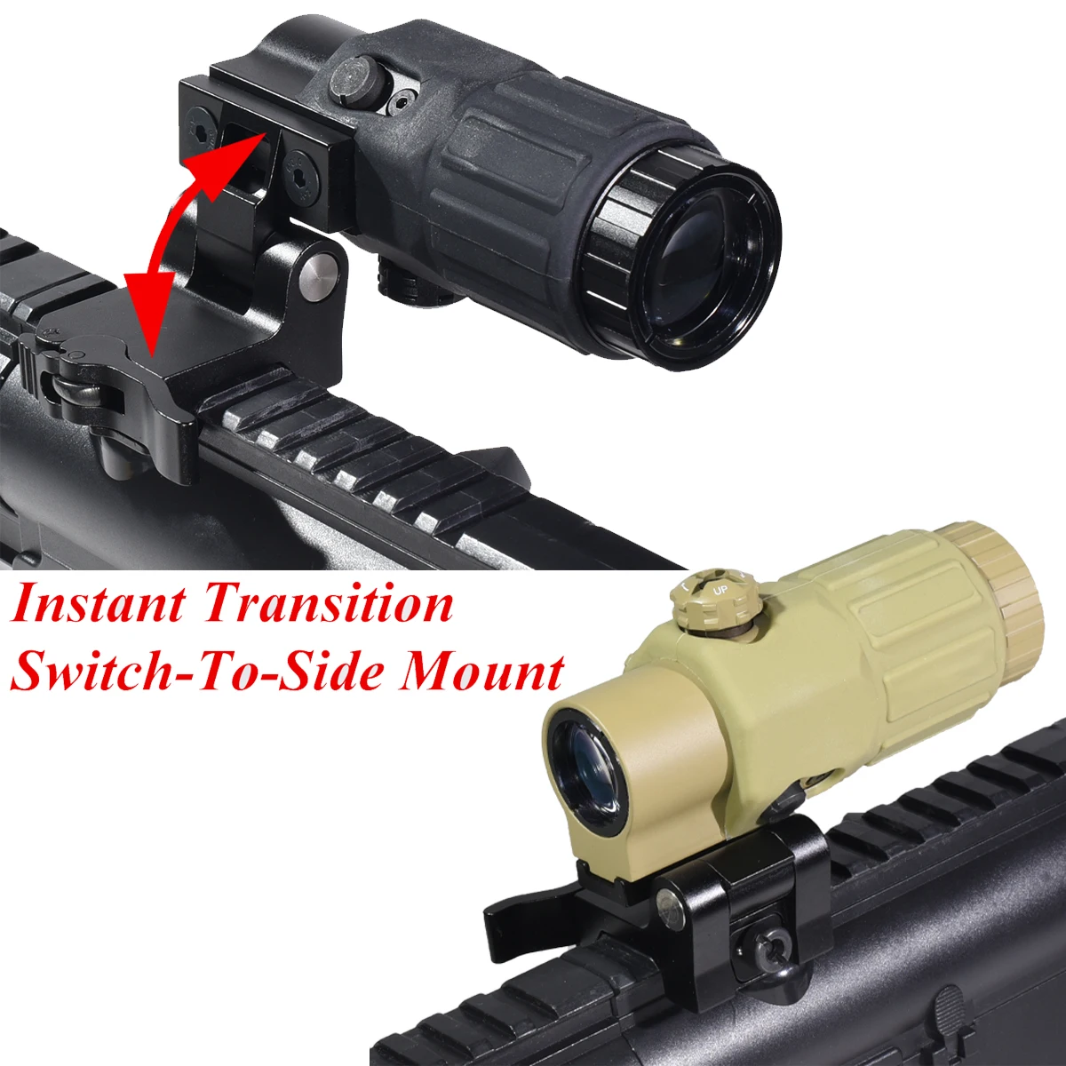 Tactical 558 G33 3X Magnifier Sight Scope Folding Side Flip for 551 556 553 Holographic Reflex Red Dot Sights Airsoft Equipment