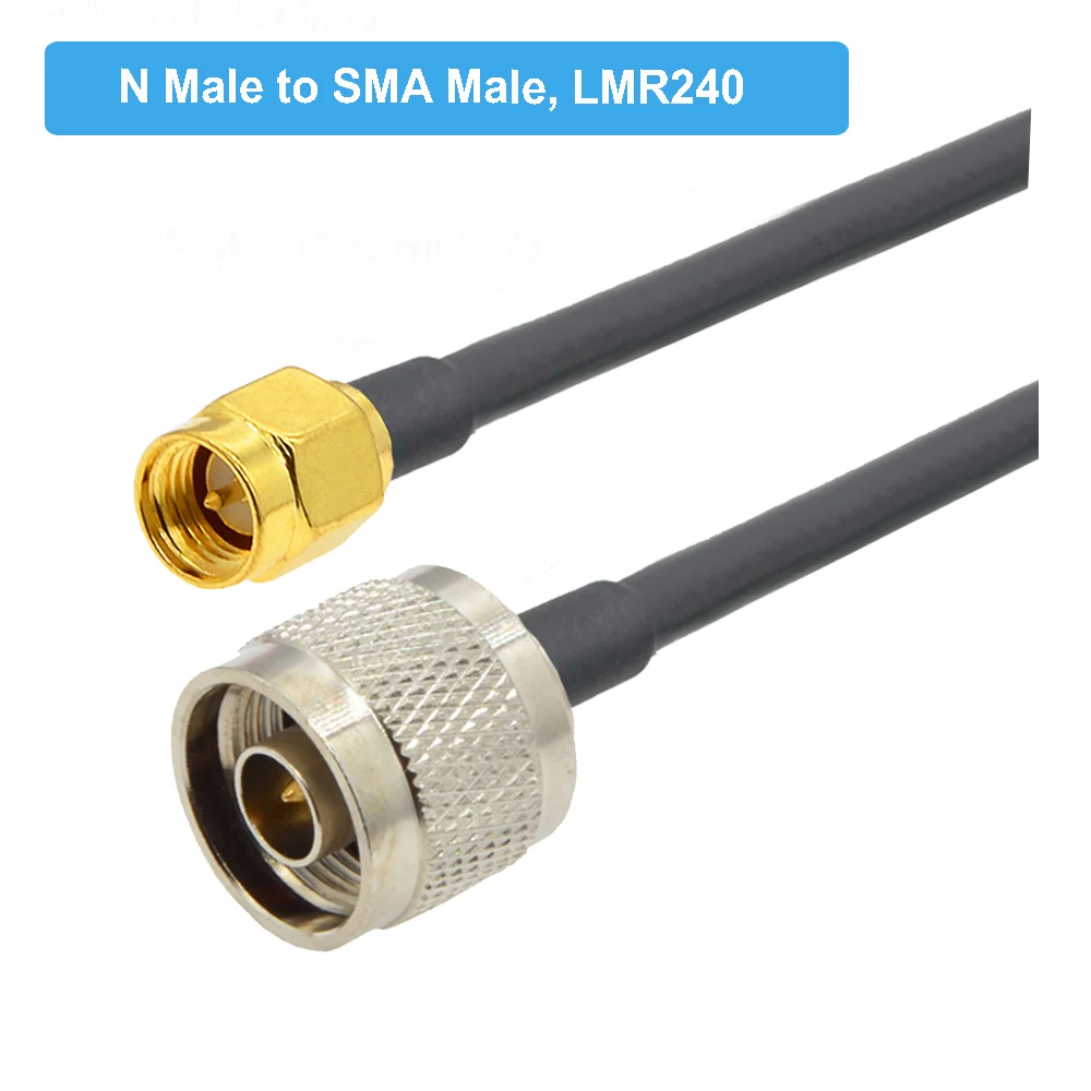 LMR240 Cable N Male to SMA Male Plug Connector 50-4 Coaxial Pigtail Jumper 4G 5G LTE Extension Cord RF Adapter Cables BEVOTOP