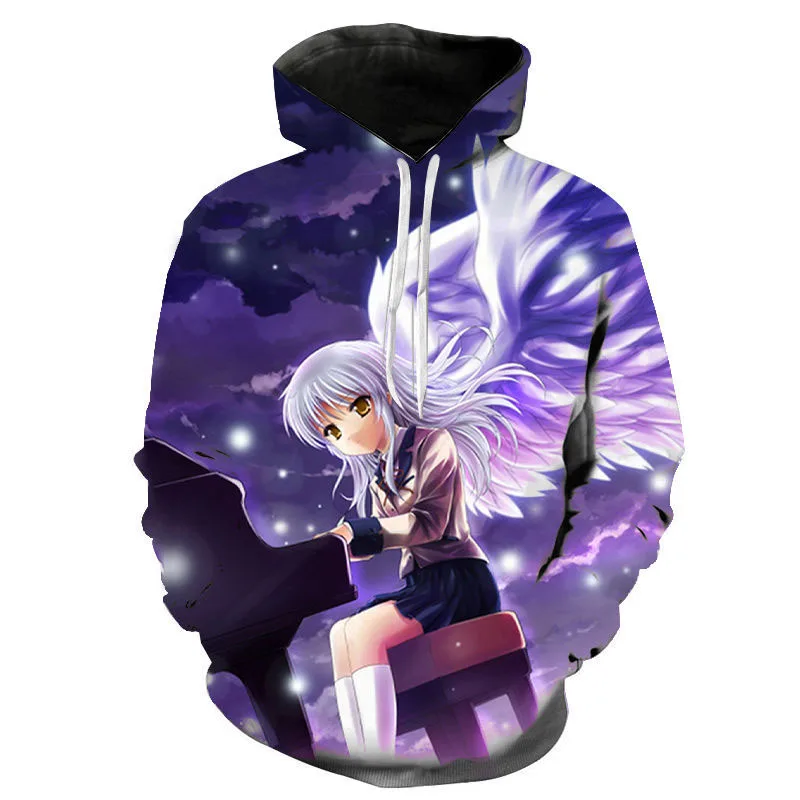 

New Casual Angel Beats Men Women Children Sweatshirts 3D Printed Pullover Hoodies Long Sleeve Boy Girl Kids Streetwear Jacket