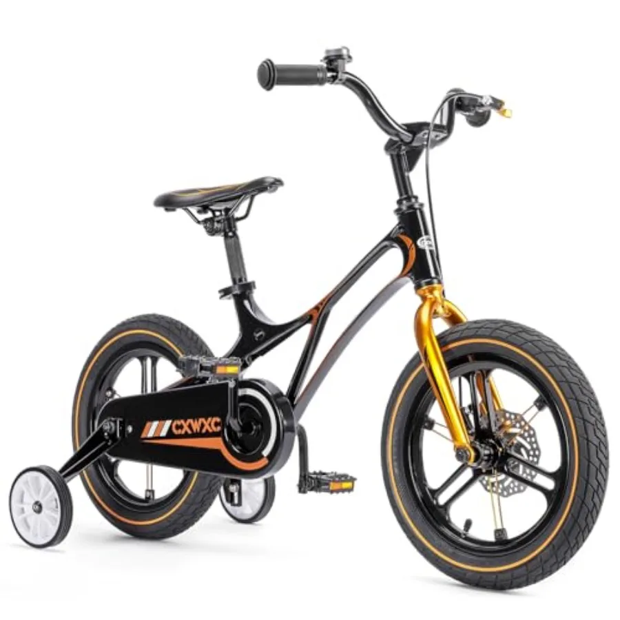 Bicicleta de 14, 16 y 18 Pulgadas para Niños y Niñas de 3 a 9 Años, Bicicleta Ligera de Una Velocidad con Cuadro Resistente y Fácil de Usar en Múltiples Cursos