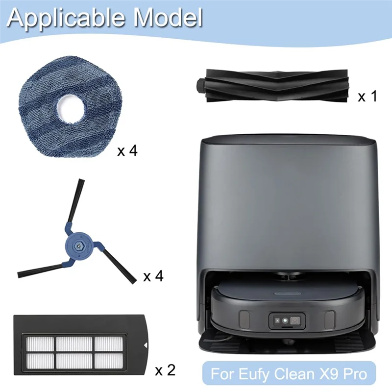Pour Eufy Clean X9 Pro pièces accessoires brosse latérale principale filtre HEPA vadrouille tissu remplacement chaud!