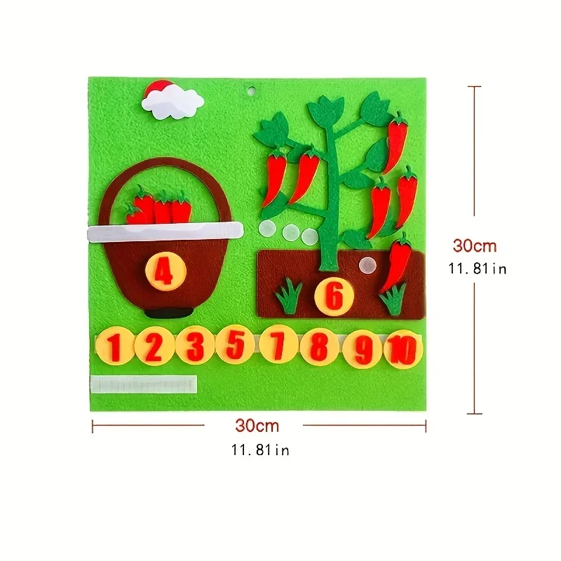Picking Vegetables Kids Montessori Math Toys DIY 3D Puzzles Digital Education Kindergarten Early Learning Gifts