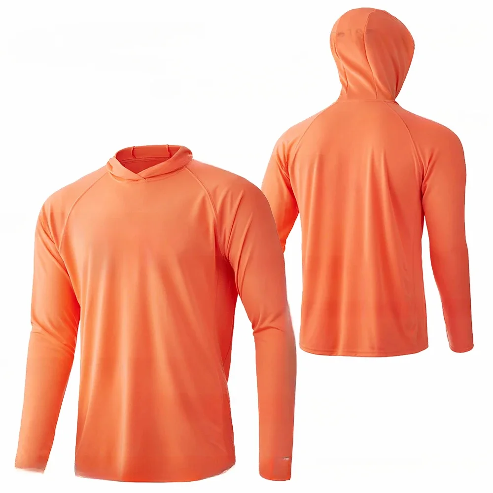 الصيد هوديس الصيف في الهواء الطلق الأشعة فوق البنفسجية حماية الصيد الفانيلة تنفس الصياد ملابس الرجال طويلة الأكمام قمصان الصيد بلايز #4