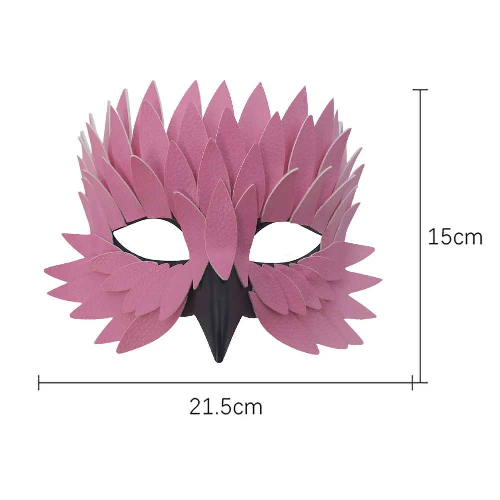 قناع منقار الطيور الممتع للحفلات التنكرية، قناع المهرجانات، قناع نصف وجه من الريش، قناع منقار الطيور، تصميم فضي لافتة للنظر #1