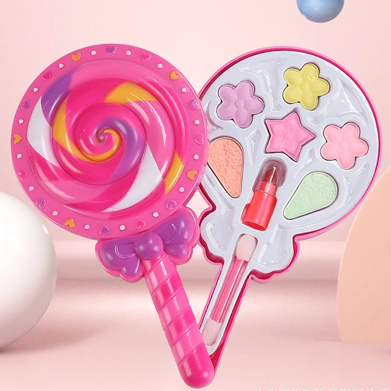 Jouets de maquillage de simulation de princesse pour filles, maison de jeu, cosmétiques pour enfants, rouge à lèvres, ensemble de fard à barrage, fête pour enfants, jeu de cosplay