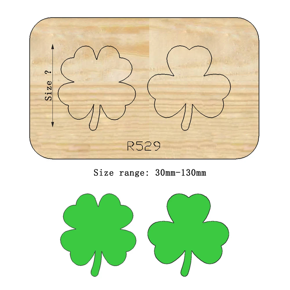 Three leaves, four-leaf clover New Wooden Cutting Dies Scrapbooking DIY Suitable For Common Die Cutting Machines On The Market